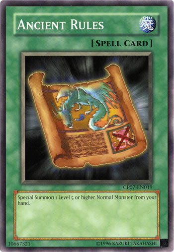 YuGiOh Ancient Rules