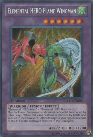 YuGiOh Elemental HERO Flame Wingman