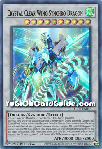 Crystal Clear Wing Synchro Dragon Yu Gi Oh